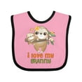 thumbnail image 1 of Inktastic Sloth I Love My Granny Boys or Girls Baby Bib, 1 of 4