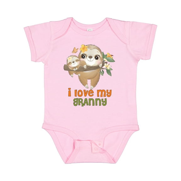 Inktastic Sloth I Love My Granny Boys or Girls Baby Bodysuit