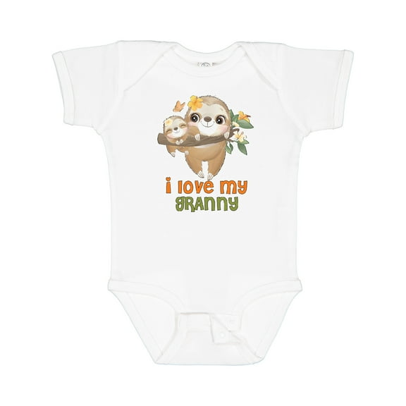 Inktastic Sloth I Love My Granny Boys or Girls Baby Bodysuit