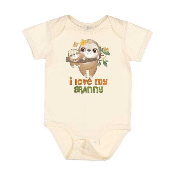 Inktastic Sloth I Love My Granny Boys or Girls Baby Bodysuit