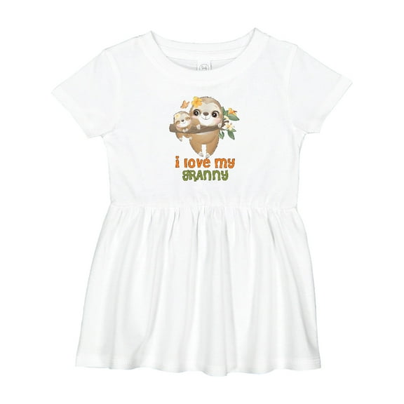 Inktastic Sloth I Love My Granny Girls Baby Dress