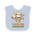 thumbnail image 1 of Inktastic Sloth I Love My Meemaw Boys or Girls Baby Bib, 1 of 4