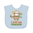 thumbnail image 1 of Inktastic Sloth I Love My Meemaw Boys or Girls Baby Bib, 1 of 4