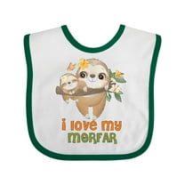 Inktastic Sloth I Love My Morfar Boys or Girls Baby Bib