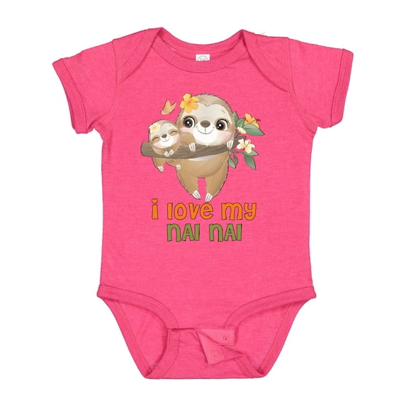 Inktastic Sloth I Love My Nai Nai Boys or Girls Baby Bodysuit