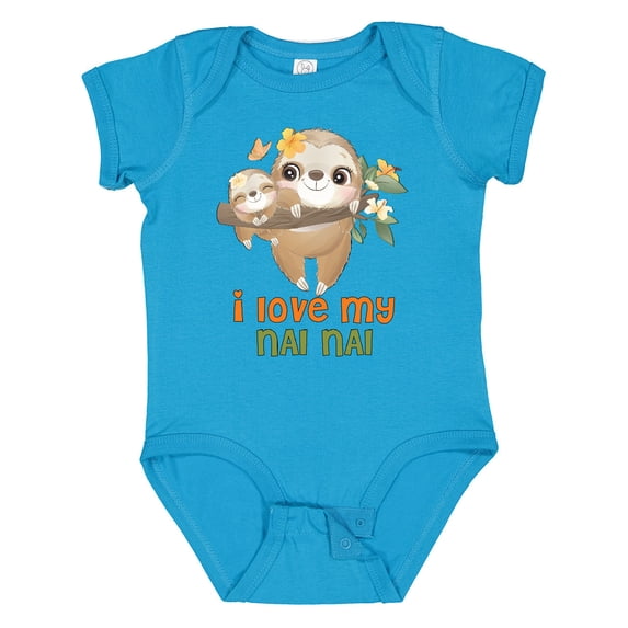 Inktastic Sloth I Love My Nai Nai Boys or Girls Baby Bodysuit