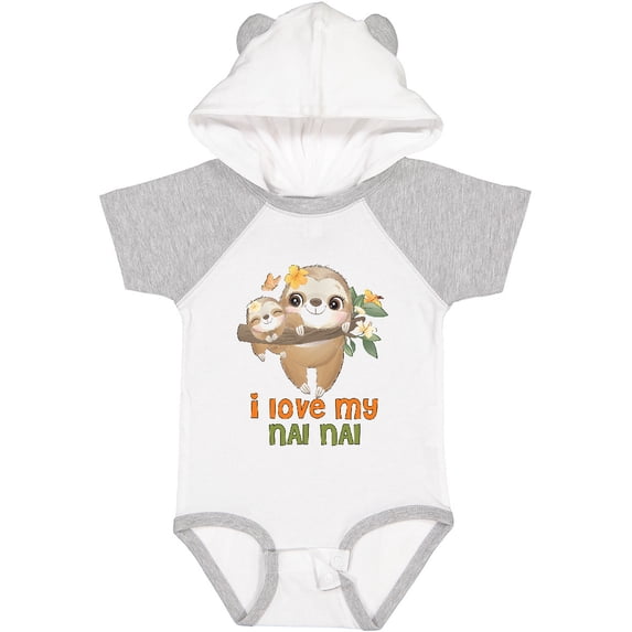 Inktastic Sloth I Love My Nai Nai Boys or Girls Baby Bodysuit