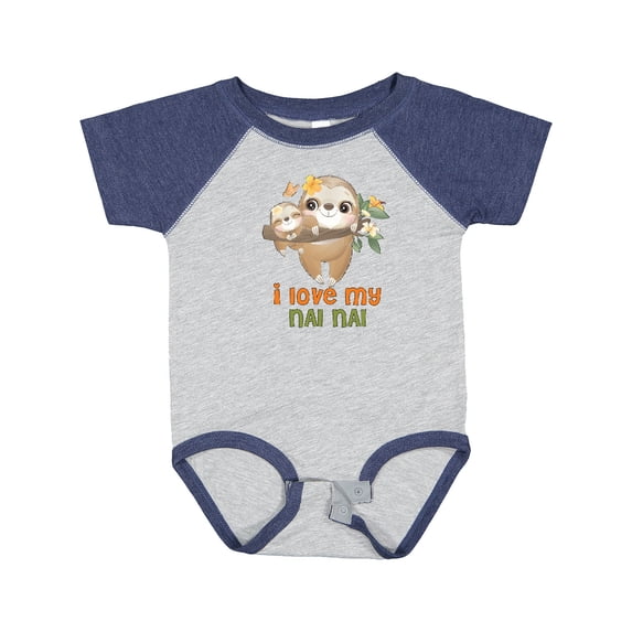 Inktastic Sloth I Love My Nai Nai Boys or Girls Baby Bodysuit