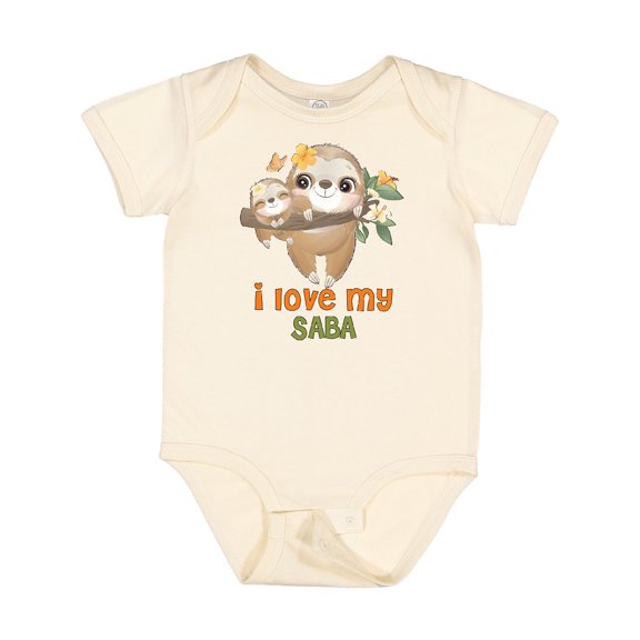 Inktastic Sloth I Love My Saba Boys or Girls Baby Bodysuit