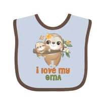 Inktastic Sloth I Love My Savta Boys or Girls Baby Bib