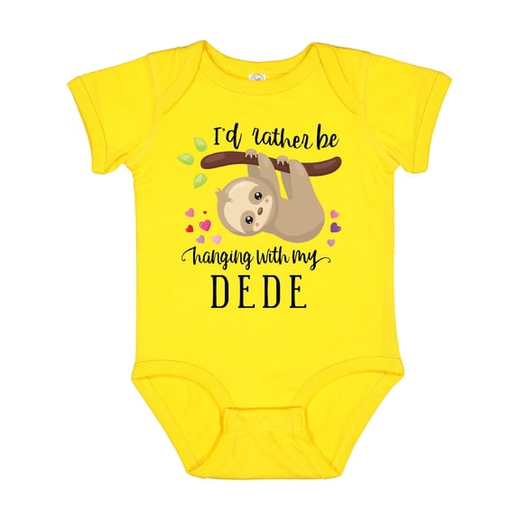 Inktastic Sloth I'd Rather Be Hanging with Dede Boys or Girls Baby Bodysuit