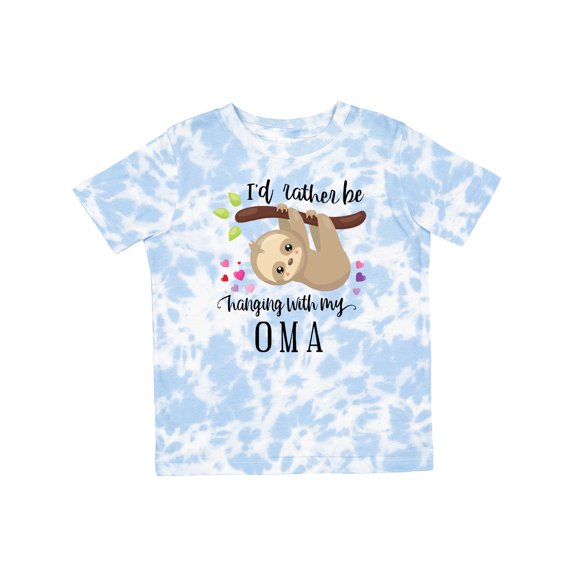 Inktastic Sloth I'd Rather Be Hanging with Oma Boys or Girls Toddler T-Shirt