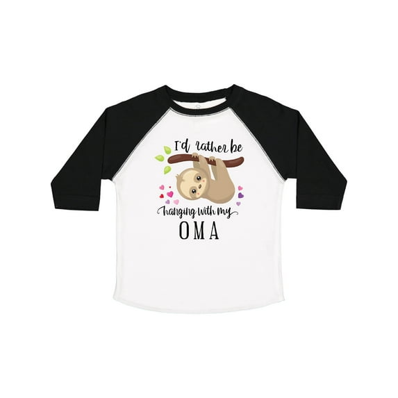 Inktastic Sloth I'd Rather Be Hanging with Oma Boys or Girls Toddler T-Shirt