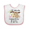 thumbnail image 1 of Inktastic Sloth I'd Rather Be Hanging with Papa Boys or Girls Baby Bib, 1 of 4