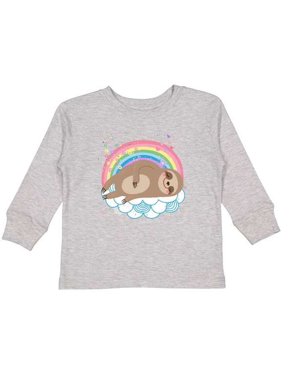Sloth Lover Cute Animal Girls Long Sleeve Toddler T-Shirt