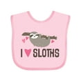thumbnail image 1 of Inktastic Sloth Lover Rain Forest Girls Baby Bib, 1 of 4
