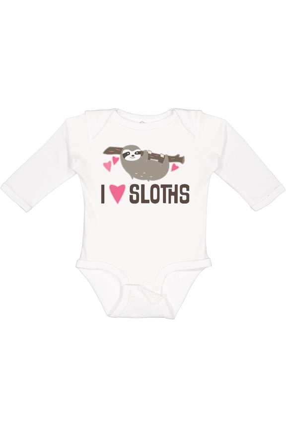 Sloth Lover Rain Forest Girls Long Sleeve Baby Bodysuit