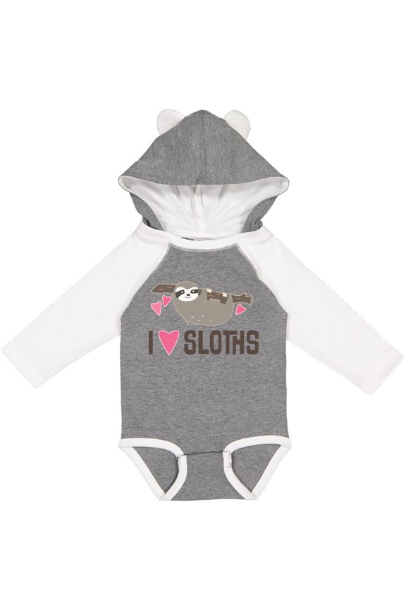 Sloth Lover Rain Forest Girls Long Sleeve Baby Bodysuit