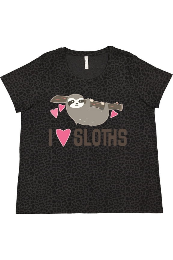 Sloth Lover Rain Forest Women's Plus Size T-Shirt