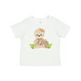 thumbnail image 1 of Inktastic Sloth Mom with Baby Sloth and Flowers Boys or Girls Baby T-Shirt, 1 of 5