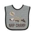 thumbnail image 1 of Inktastic Sloth Nap Champ New Baby Boys or Girls Baby Bib, 1 of 4