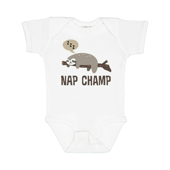 Inktastic Sloth Nap Champ New Baby Boys or Girls Baby Bodysuit