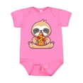 thumbnail image 1 of Inktastic Sloth Pizza Boys or Girls Baby Bodysuit, 1 of 5