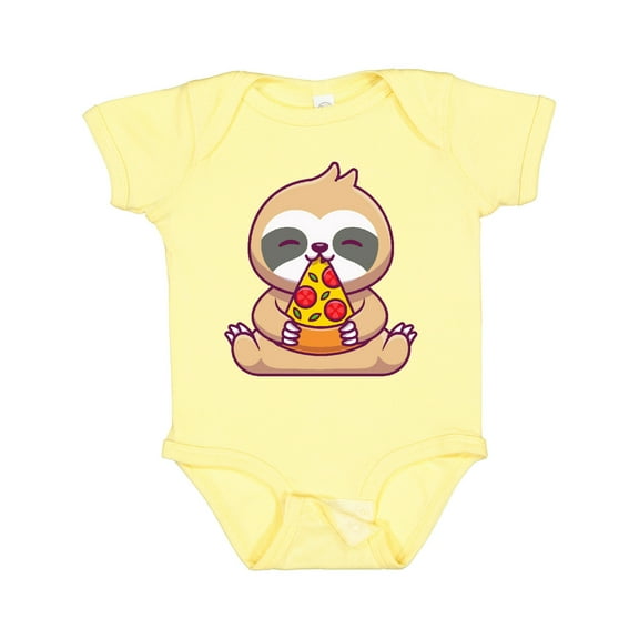 Inktastic Sloth Pizza Boys or Girls Baby Bodysuit