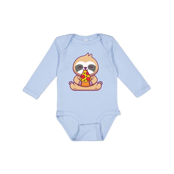 Inktastic Sloth Pizza Boys or Girls Long Sleeve Baby Bodysuit