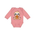 thumbnail image 1 of Inktastic Sloth Pizza Boys or Girls Long Sleeve Baby Bodysuit, 1 of 5