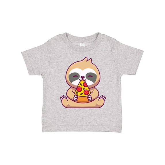 Inktastic Sloth Pizza Boys or Girls Toddler T-Shirt