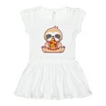 thumbnail image 1 of Inktastic Sloth Pizza Girls Toddler Dress, 1 of 5