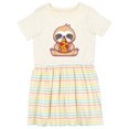 thumbnail image 1 of Inktastic Sloth Pizza Girls Toddler Dress, 1 of 5