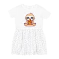 thumbnail image 1 of Inktastic Sloth Pizza Girls Toddler Dress, 1 of 5