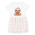 thumbnail image 1 of Inktastic Sloth Pizza Girls Toddler Dress, 1 of 5