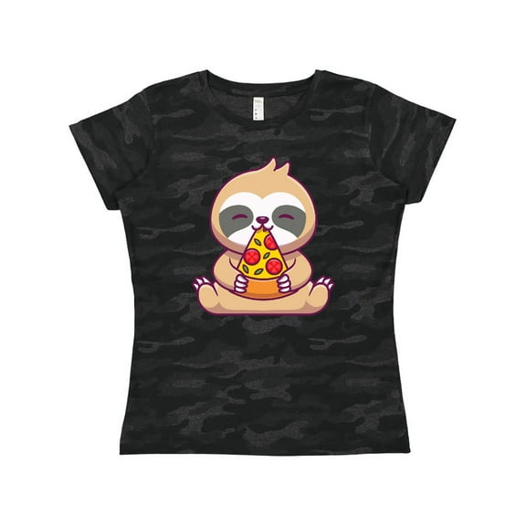 Inktastic Sloth Pizza Women's T-Shirt