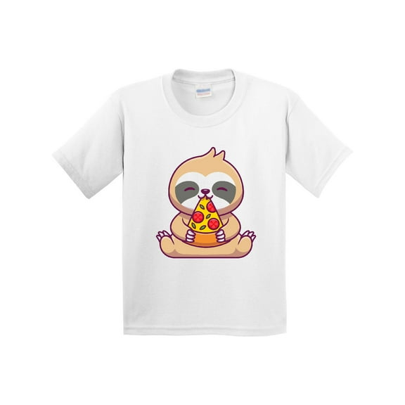 Inktastic Sloth Pizza Youth T-Shirt