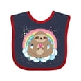 thumbnail image 1 of Inktastic Sloth Yoga Rainbow Girls Baby Bib, 1 of 4