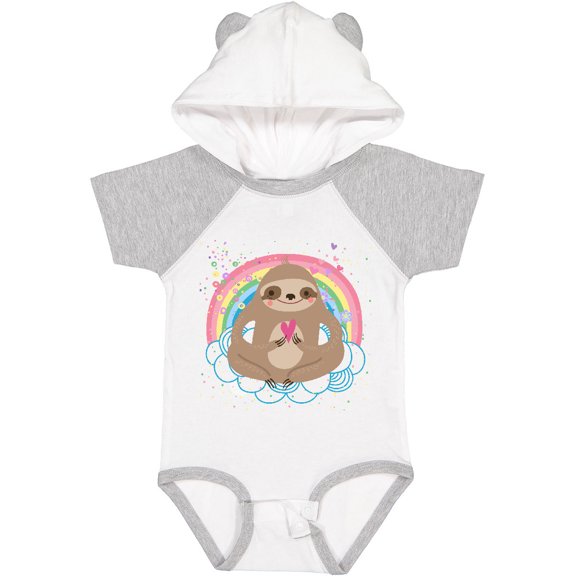 Inktastic Sloth Yoga Rainbow Girls Baby Bodysuit