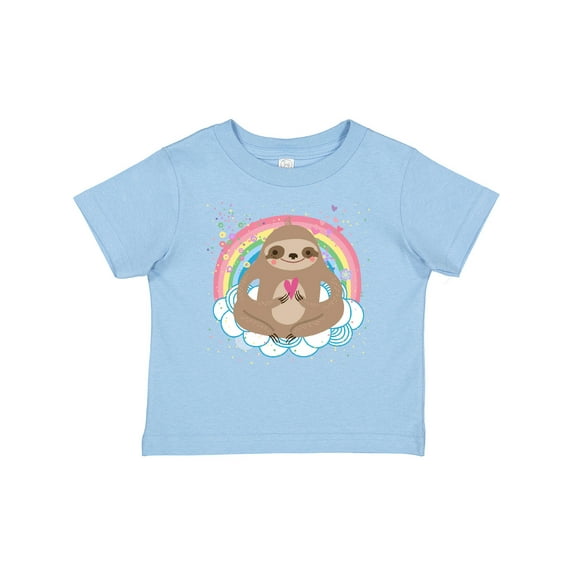 Inktastic Sloth Yoga Rainbow Girls Baby T-Shirt
