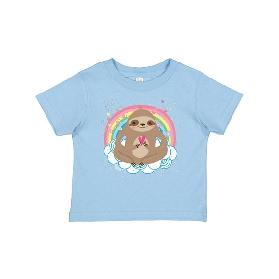 Inktastic Sloth Yoga Rainbow Girls Baby T-Shirt