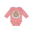 thumbnail image 1 of Inktastic Sloth Yoga Rainbow Girls Long Sleeve Baby Bodysuit, 1 of 5