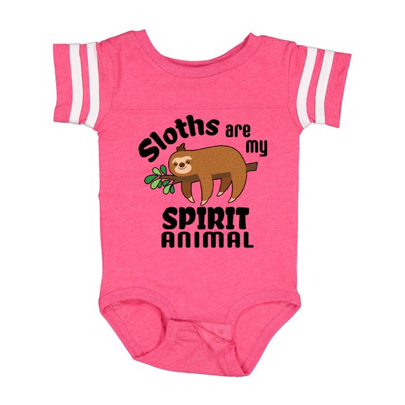 Inktastic Sloths Are My Spirit Animal with Cute Sloth Illustration Boys or Girls Baby Bodysuit