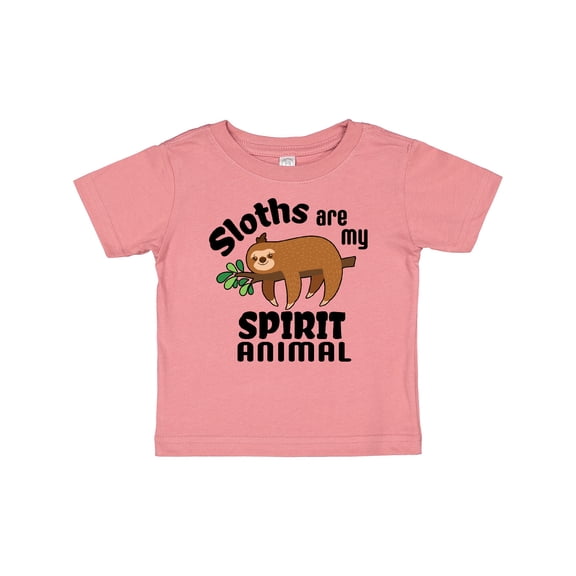 Inktastic Sloths Are My Spirit Animal with Cute Sloth Illustration Boys or Girls Baby T-Shirt