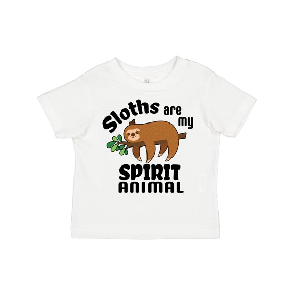 Inktastic Sloths Are My Spirit Animal with Cute Sloth Illustration Boys or Girls Toddler T-Shirt