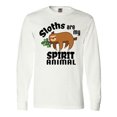 thumbnail image 1 of Inktastic Sloths Are My Spirit Animal with Cute Sloth Illustration Long Sleeve T-Shirt, 1 of 5