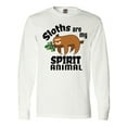 thumbnail image 1 of Inktastic Sloths Are My Spirit Animal with Cute Sloth Illustration Long Sleeve T-Shirt, 1 of 5