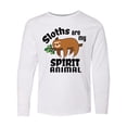 thumbnail image 1 of Inktastic Sloths Are My Spirit Animal with Cute Sloth Illustration Long Sleeve Youth T-Shirt, 1 of 5