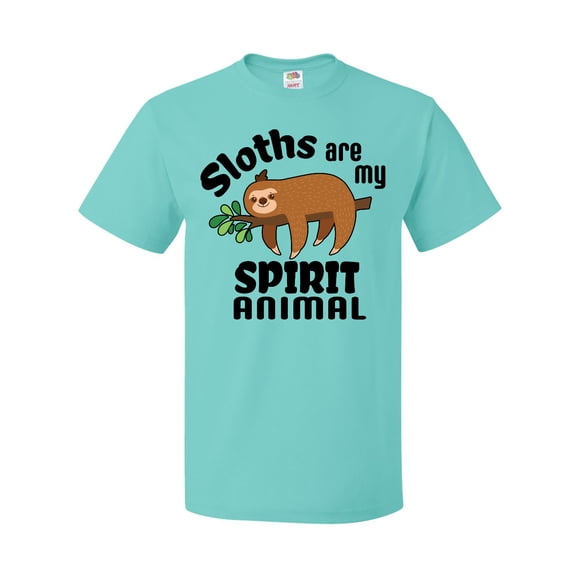Inktastic Sloths Are My Spirit Animal with Cute Sloth Illustration T-Shirt