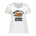 thumbnail image 1 of Inktastic Sloths Are My Spirit Animal with Cute Sloth Illustration Women's Plus Size T-Shirt, 1 of 5